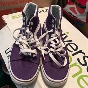 Purple Vans High Tops.